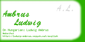 ambrus ludwig business card